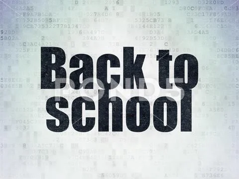 Education concept: Back to School on Digital Data Paper background 스톡 일러스트