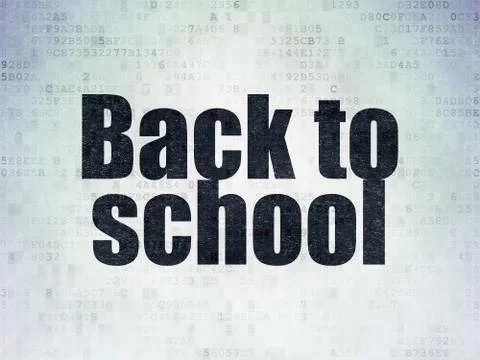 Education concept: Back to School on Digital Data Paper background Stock Illustration