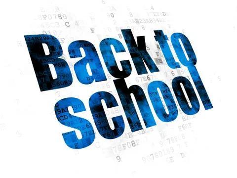 Education concept: Back to School on Digital background Stock Illustration