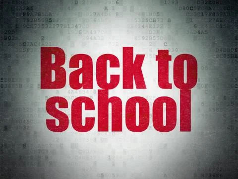 Education concept: Back to School on Digital Data Paper background Stock Illustration
