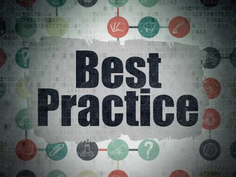 Education concept: Best Practice on Digital Paper background 스톡 일러스트