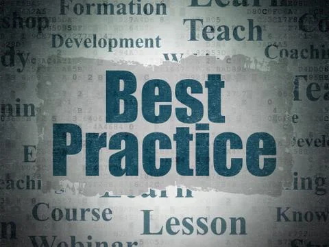 Education concept: Best Practice on Digital Data Paper background Stock Illustration