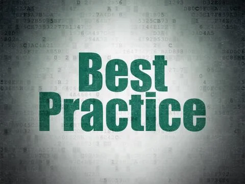 Education concept: Best Practice on Digital Data Paper background Stockillustratie