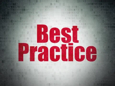 Education concept: Best Practice on Digital Data Paper background Illustrazione stock