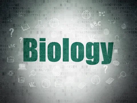 Education concept: Biology on Digital Data Paper background Stockillustratie