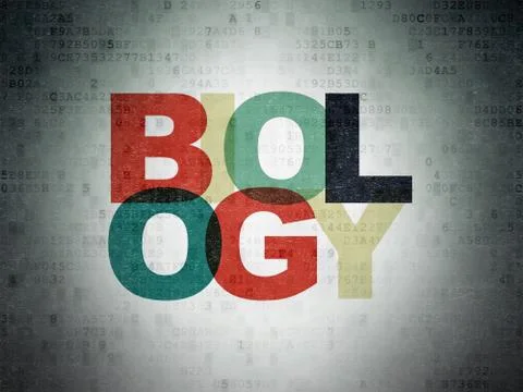 Education concept: Biology on Digital Data Paper background Stock Illustration