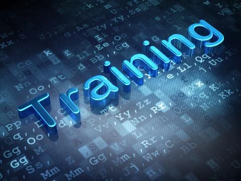 Education concept: Blue Training on digital background Stock Illustration