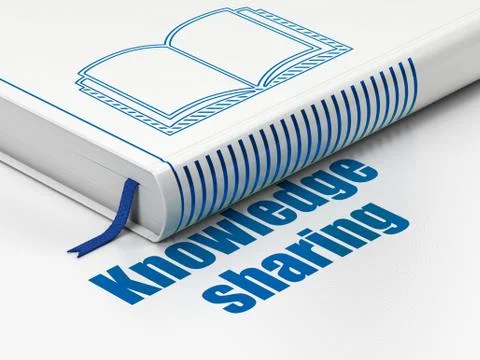 Education concept: book Book, Knowledge Sharing on white background 스톡 일러스트
