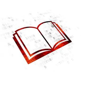 Education concept: Book on Digital background Illustration