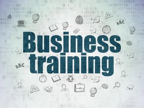 Education concept: Business Training on Digital Data Paper background イラスト素材