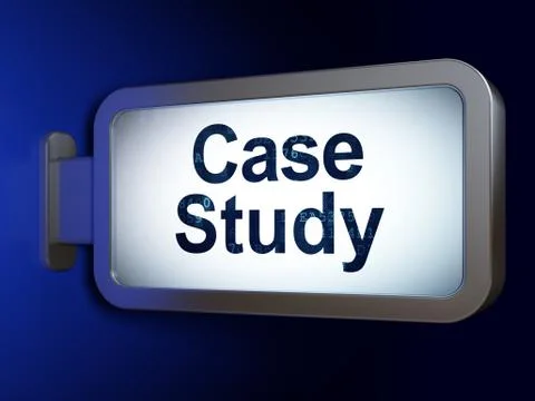 Education concept: Case Study on billboard background Stock Illustration