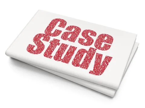 Education concept: Case Study on Blank Newspaper background Stock Illustration