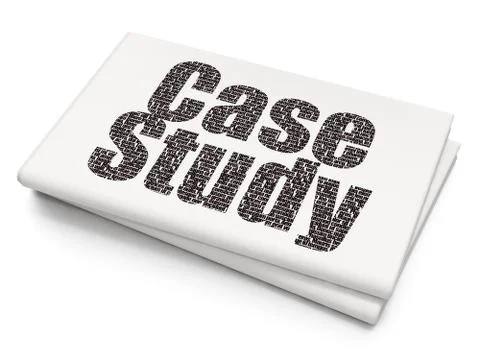 Education concept: Case Study on Blank Newspaper background Stock Illustration