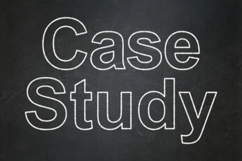 Education concept: Case Study on chalkboard background Stock Illustration
