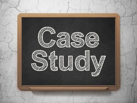 Education concept: Case Study on chalkboard background Stock Illustration