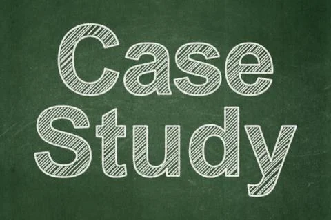 Education concept: Case Study on chalkboard background Stock Illustration
