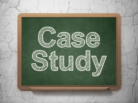 Education concept: Case Study on chalkboard background Stock Illustration