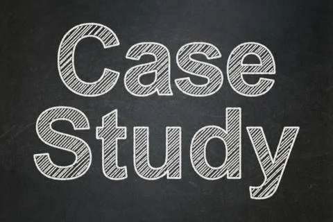 Education concept: Case Study on chalkboard background Stock Illustration