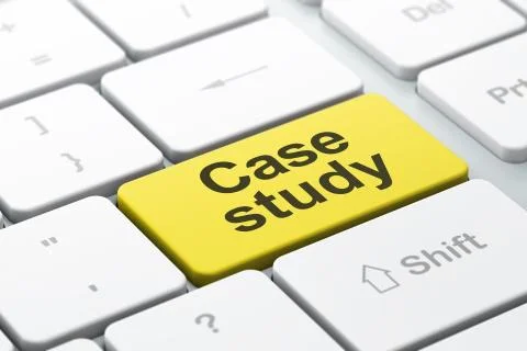 Education concept: Case Study on computer keyboard background Stock Illustration