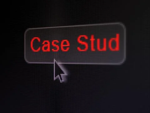 Education concept: Case Study on digital button background Stock Illustration