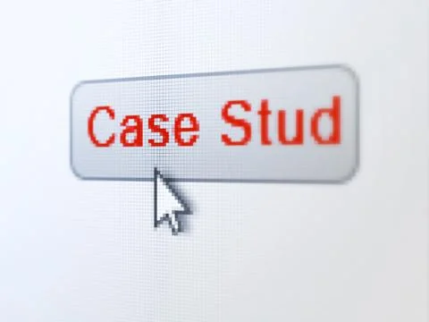 Education concept: Case Study on digital button background Stock Illustration