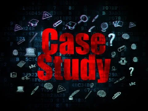 Education concept: Case Study on Digital background 库存插图