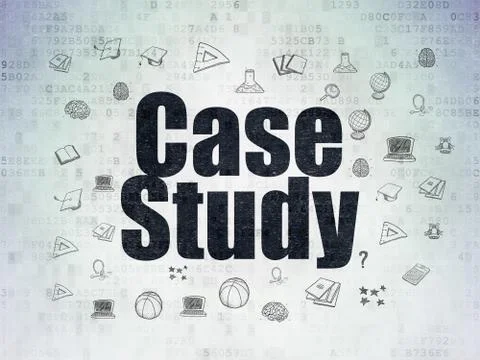 Education concept: Case Study on Digital Data Paper background イラスト素材
