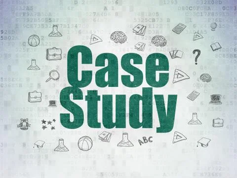Education concept: Case Study on Digital Data Paper background Stock-Illustration