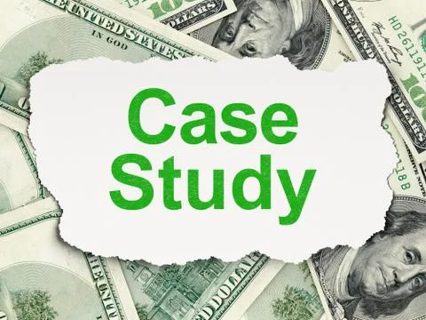 Education concept: Case Study on Money background Stock Illustration