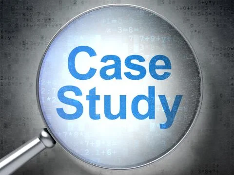 Education concept: Case Study with optical glass Ilustración de archivo