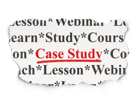 Education concept: Case Study on Paper background Stock Illustration