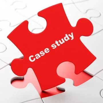 Education concept: Case Study on puzzle background Stockillustratie