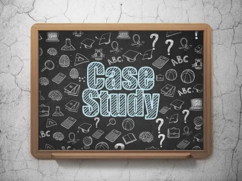 Education concept: Case Study on School Board background Stock Illustration