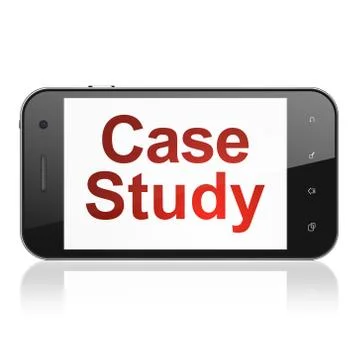 Education concept: Case Study on smartphone 스톡 일러스트