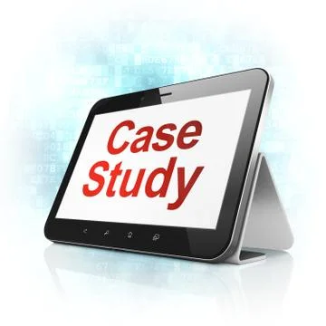 Education concept: Case Study on tablet pc computer 스톡 일러스트