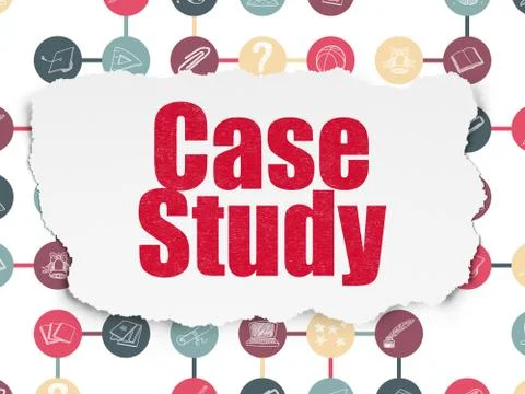 Education concept: Case Study on Torn Paper background Stock Illustration