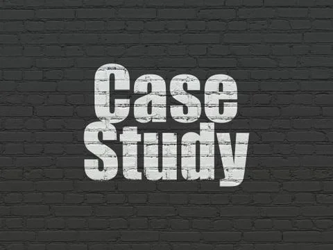 Education concept: Case Study on wall background Stock Illustration