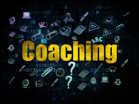 Education concept: Coaching on Digital background Иллюстрация