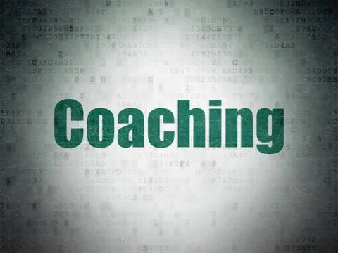 Education concept: Coaching on Digital Data Paper background Stock Illustration