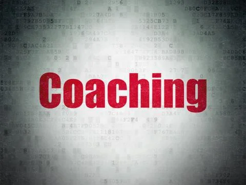Education concept: Coaching on Digital Data Paper background Stockillustratie