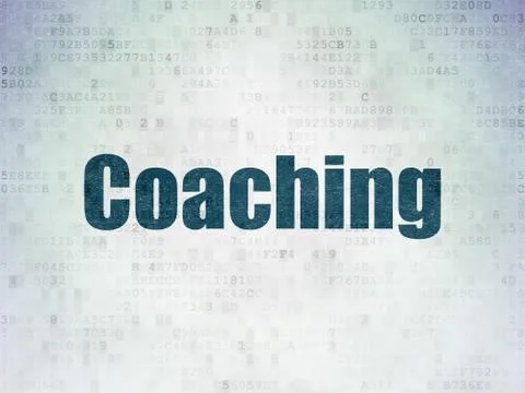 Education concept: Coaching on Digital Data Paper background Stockillustratie