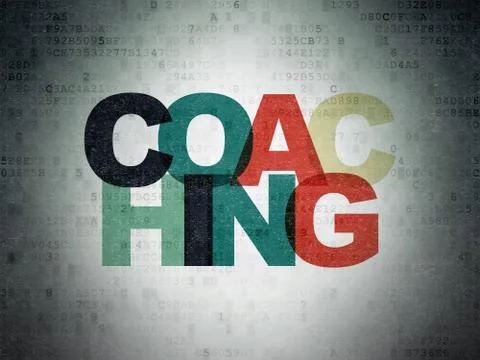 Education concept: Coaching on Digital Paper background 库存插图