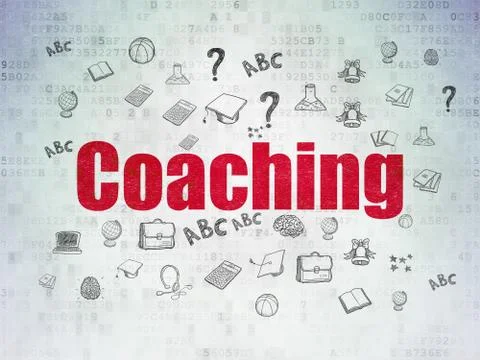 Education concept: Coaching on Digital Paper background イラスト素材