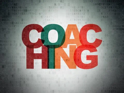 Education concept: Coaching on Digital Paper background イラスト素材
