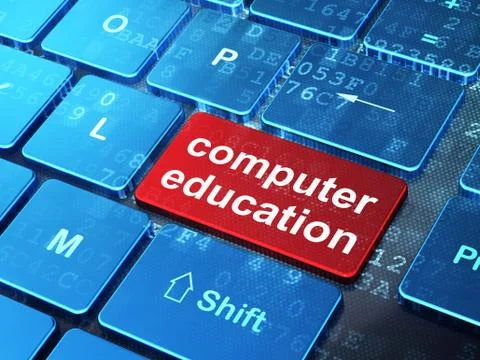 Education concept: Computer Education on computer keyboard background Stock Illustration