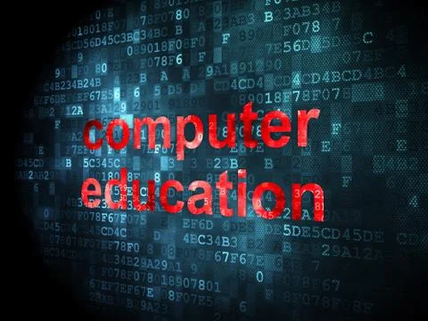 Education concept: Computer Education on digital background Stock Illustration