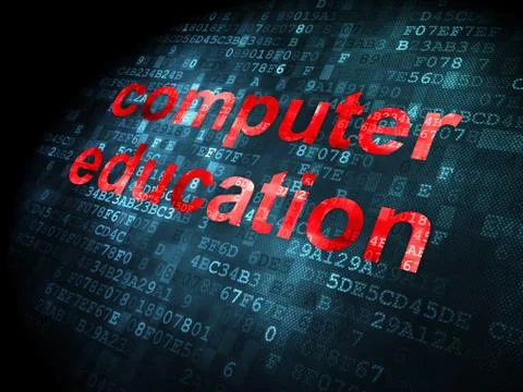 Education concept: Computer Education on digital background Stock Illustration