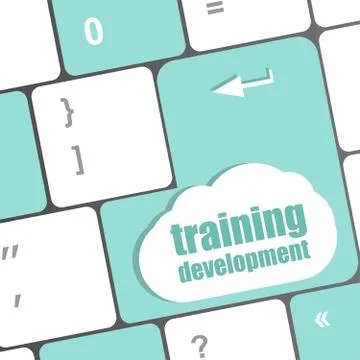 Education concept. computer keyboard with word Training development 스톡 일러스트