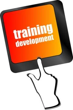 Education concept. computer keyboard with word Training development 스톡 일러스트