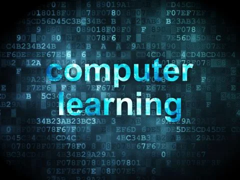 Education concept: Computer Learning on digital background 스톡 일러스트
